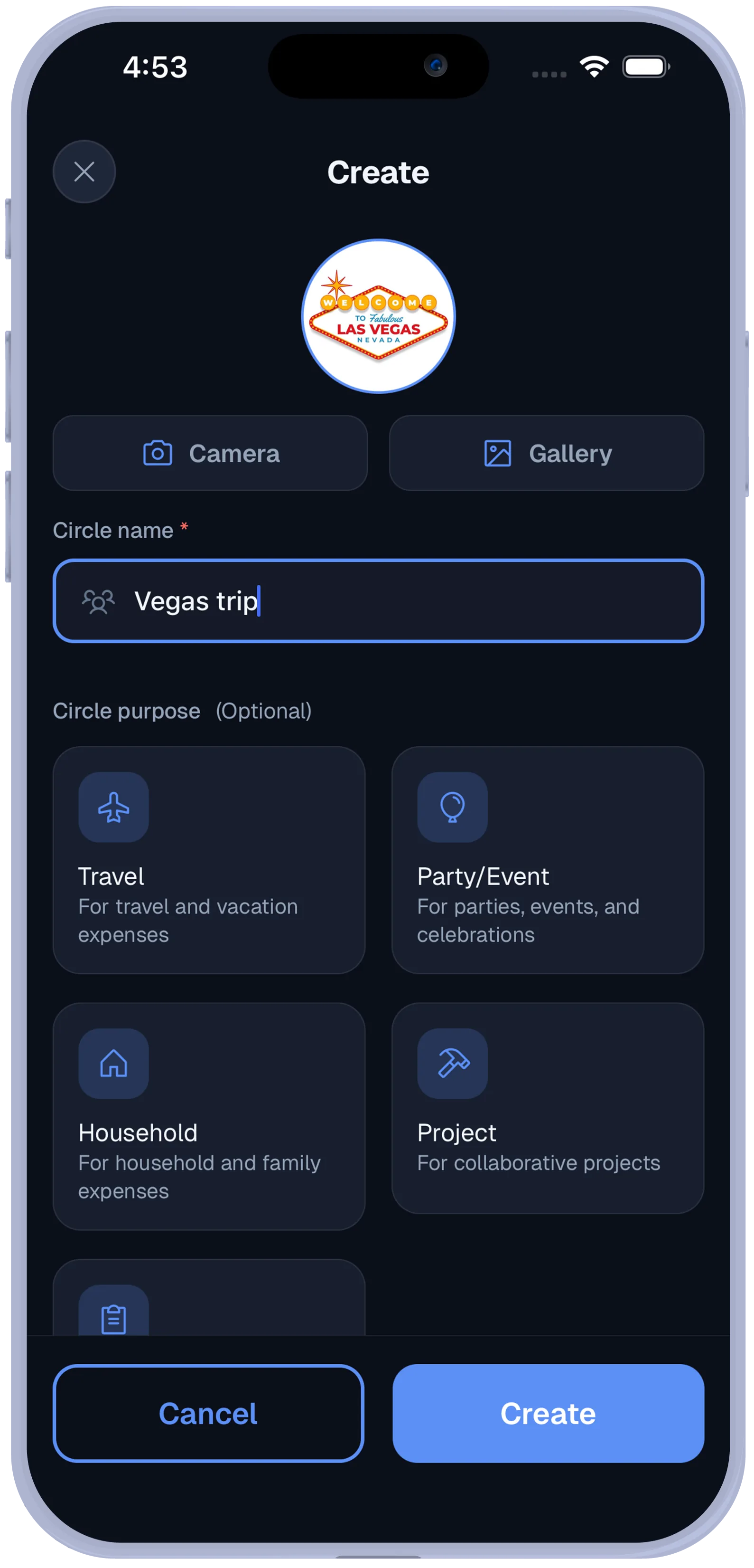 Create a circle: add your group in Split Circle